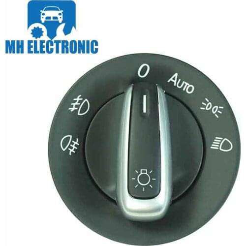 MH Electronic Chrome Fog lamp Headlight Switch For Volkswagen VW Golf & jetta MK 5 6 Tiguan Caddy Passat B6 CC Polo 3C8 941 431C