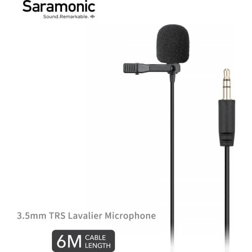 Saramonic SR-XLM1 Broadcast-Quality Lavalier Microphone Omnidirectional 3.5mm TRS For DSLR cameras recorders Saramonic Devices