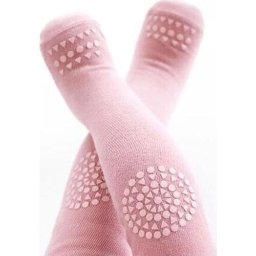 Fashion Cotton Children Tights for Girls Boys Anti Slip Crawl Kids Pantyhose Knee Protector Baby Tights for Newborn to 4 Years