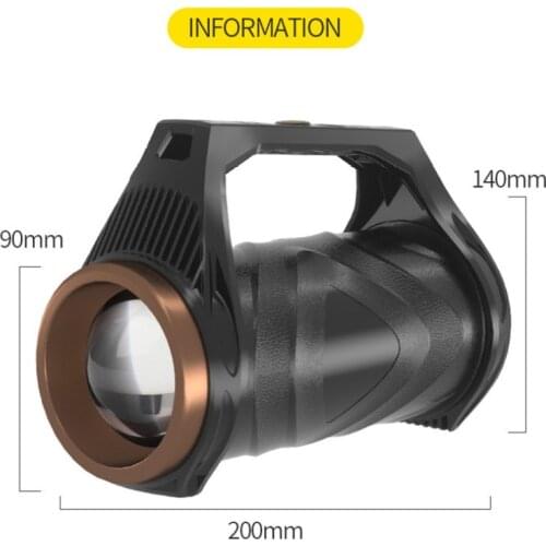 Outdoor Hand lamp Xhp99 Power Torch Large Capacity Portable Lamp Lasting Life USB Charging Rotating Zoom High Power Searchlight