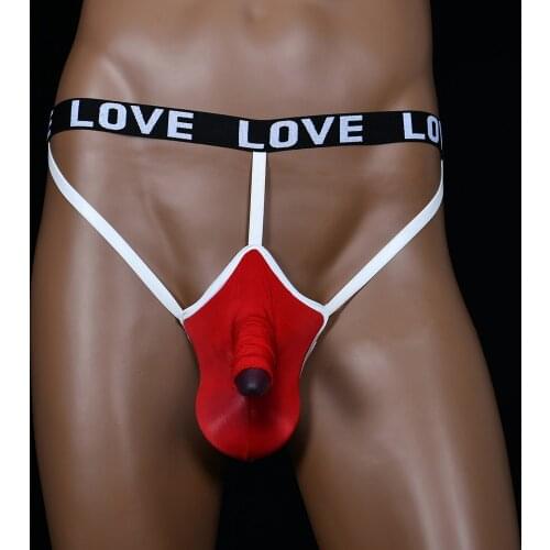 Mens Elephant G-string Man Sexy Hollow Butt Thong Sissy Penis Sheath Brief Gay Man Sexy Underwear Erotic Panties Male Jockstrap