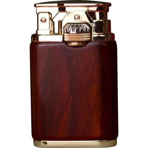 2021 New CHIEF Sandalwood Gear Linkage Ignition Kerosene Flint Lighter Windproof Creative Metal Mechanical Oil Lighter Men Gift