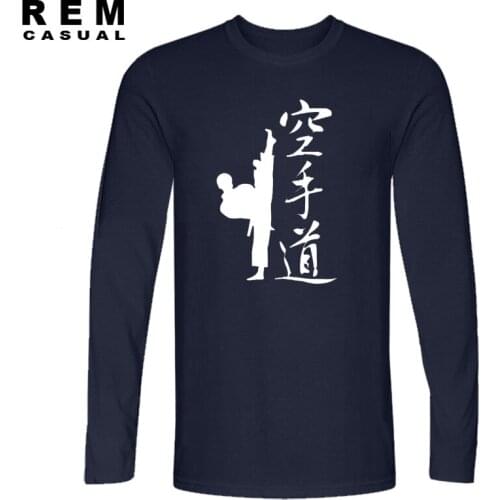 New Karate KICK MMA SHOTOKAN Cotton T-shirt Shotokan Long sleeve T Shirt Men
