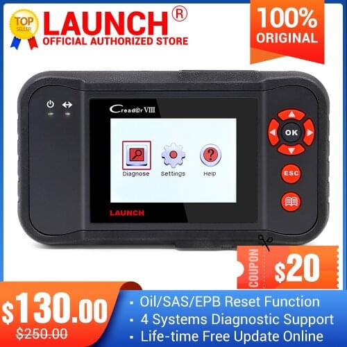 Original Free update Auto Code Reader Scanner Launch CreaderVIII Launch Creader VIII Multi-langauge x431 creader 8 DHL free
