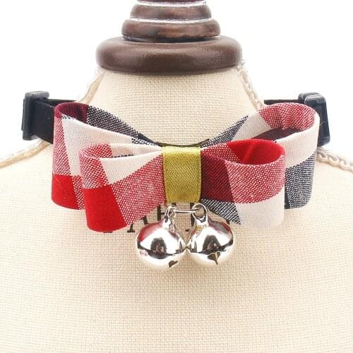 Small Cats Collars Bow Bell Personalized Accessories Product Kitten Necklaces For Pets Collar Dogs Puppy collier animaux