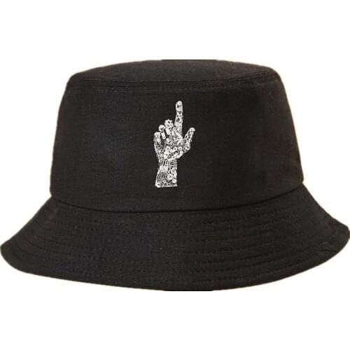 Cotton Personality Hand Bucket Hat Fisherman Hat Outdoor Travel Hat Sun Cap Hats for Men and Women 242