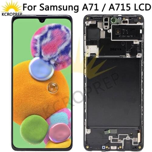 AMOLED For Samsung Galaxy A71 LCD Touch Digitizer Sensor Glass Assembly For Samsung A71 Display A715 A715F A715FD