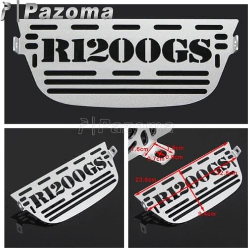 Silver Aluminum Motorcycle Oil Cooler Guard Cover Protector for 2006-2012 BMW R1200GS R 1200 GS