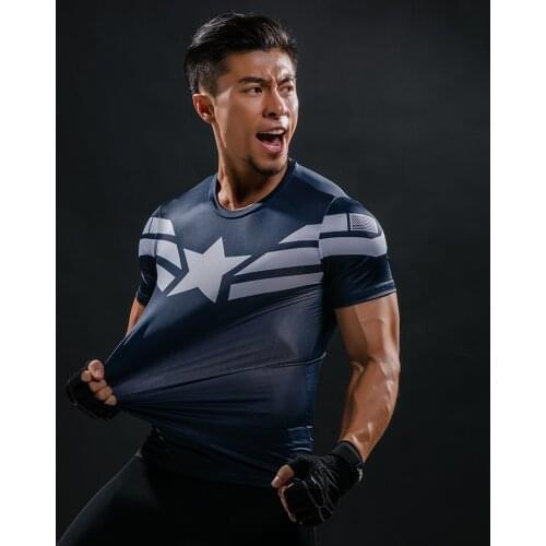 Big Flexibility Fitness Sports T-Shirts Short-Sleeve Jogging Shirt Men Training T Shirt Tops Compression Quick-Drying T Shirt