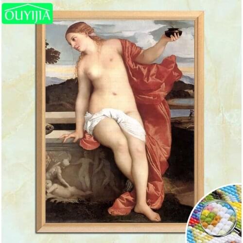 Tiziano Vecellio Famous Painting "Sacred and profane love" 5D DIY Diamond Painting Full Square Diamond Embroidery Rhinestone Pic