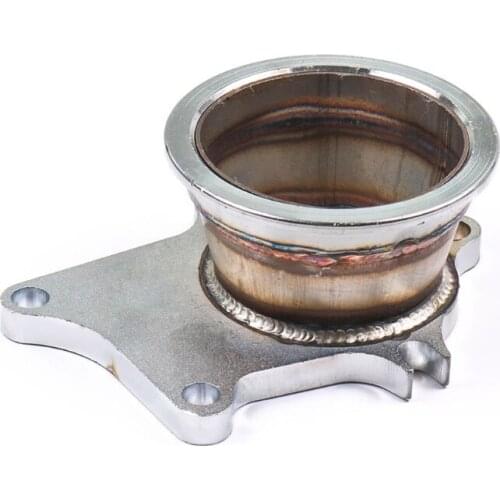 Turbo Adaptor Stainless Steel Adapter Compatible with T3/T4 Turbo 5 Bolt to 3 inch V-Band Flange Automotive Accessories A5KD