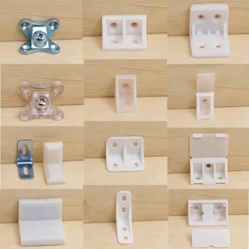 15pcs Thick nylon plastic corner brackets 90 degree plywood connector Joint Fastener Shelf support for Furniture cabinet fitting