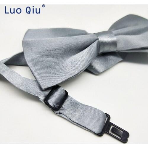 High-quality mens classic solid-color pattern tie, butterfly wedding party, solid-color noble bow