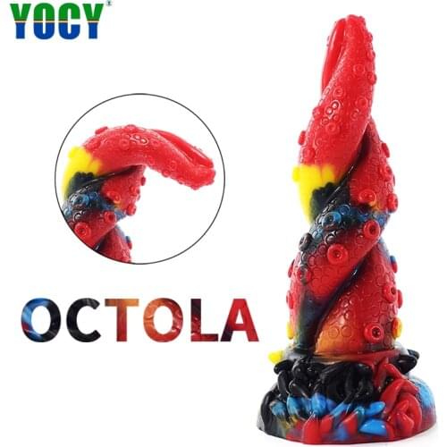 YOCY Silicone Penis Realistic Dildo Octopus Tentacle Anal Plug Womens Dildo Animal Cock Sex Toys Masturbators Erotic Adult Shop