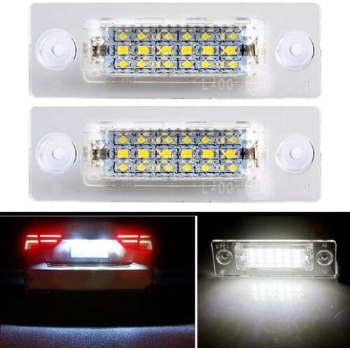 2pcs Car LED License Plate Light Working Lamp Working Lamps Replacement Autor lights For MK5 Jetta T5 Passat 3C Caddy Touran
