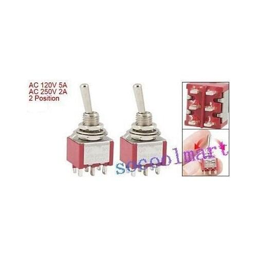 4 Pcs ON/ON 2 Position Double Pole Double Throw Toggle Switch