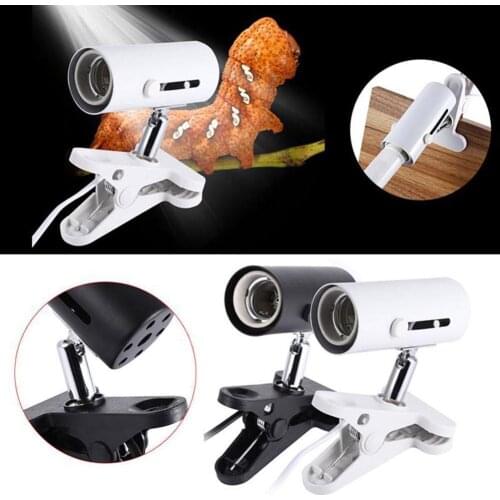 Aquarium Reptile Light Holder Clamp Ceramic Infrared Emitter Heat Lamp Stand