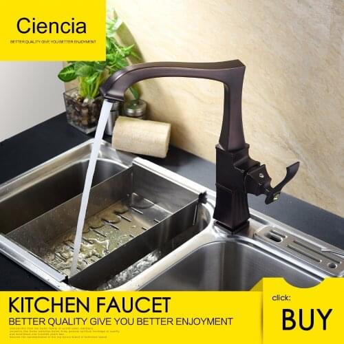 Free Shipping Brass Bronze Kitchen Faucet 360 Degree Rotate Kitchen Mixer ORB kitchen Tap for kitchen Ciencia