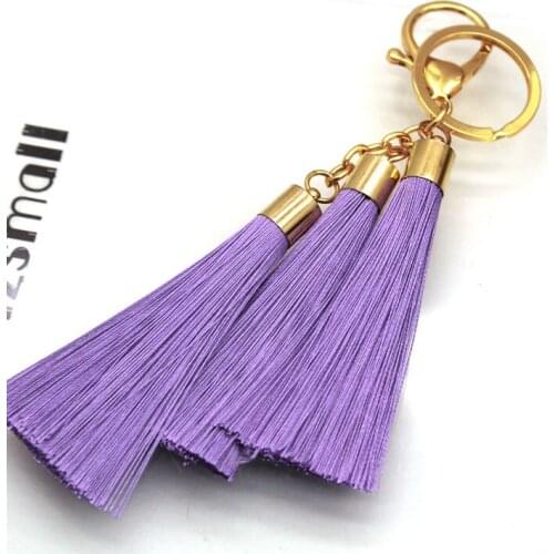 New Colorful tassels Women Key chains Women Jewelry Accessories Car keychain Women bag keychain Christmas Party Gift
