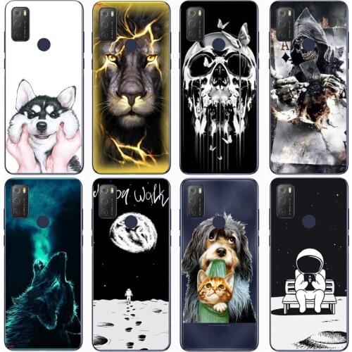 Fashion Soft silicone TPU Back Cover For Alcatel 1S 2021 Phone Funda Case For Alcatel 1L 2021 Cute Cartoon Case