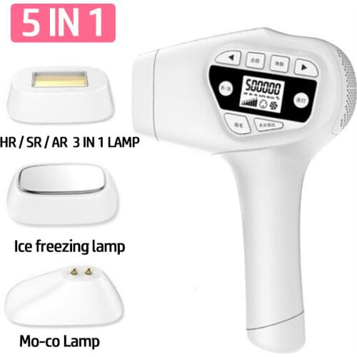 Epilator Hair Removal Laser Machine for Arm Leg Bikini Armpit 1,500,000 Flashes 5-in-1 Painless Laser for Hair Removal