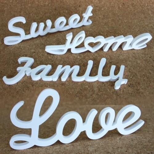 Customize any Wood Conjoined words Wooden white Letters Alphabet name Birthday Gift Bridal Wedding Party Home Decorations gifts