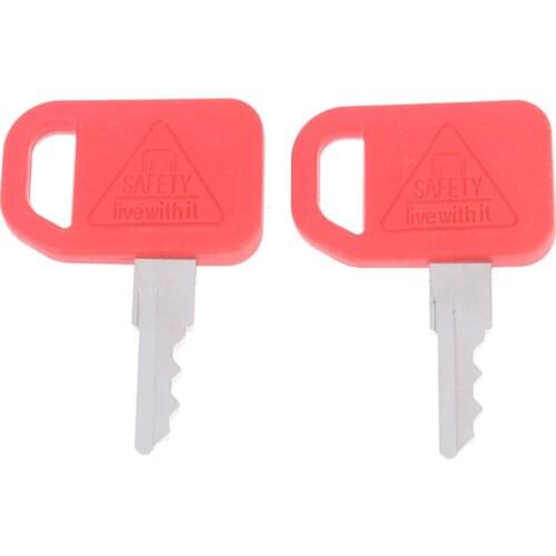 2Pcs JDR Excavator Keys for John Deere AT195302 AR51481 600 Loaders