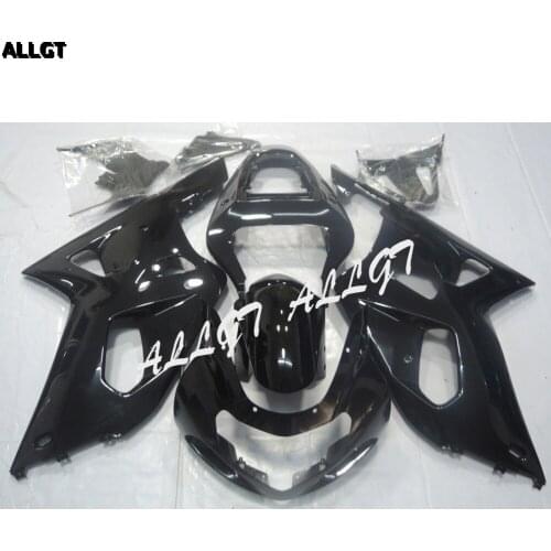 Molded Bodywork Fairing Kit Glossy Black For Suzuki GSX-R 600 2001 2002 2003/750 00-03 02