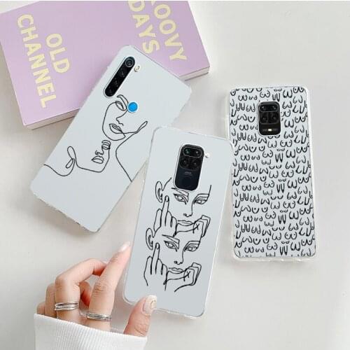 Funny Abstract Women Face Line Soft Phone Case for Samsung A10 A20 A30 A70 A31 A51 A71 A32 A52 A72 Kiss More Often Clear Cover