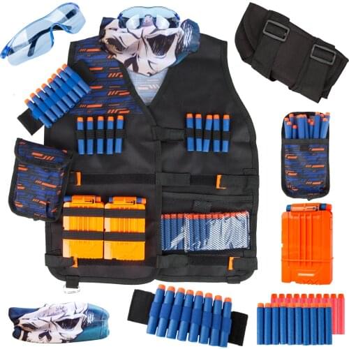 Toy Suit Set for Nerf Elite Gun Game Glasses For Nerf Accessories Tactical Equipment Gun Shuttle Bullet Clip For Nerf Blasters