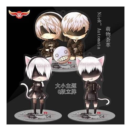 2021New Japan Anime NieR:Automata 2B Cosplay Transparent Acrylic Figure Stand Model Plate Desk Decor Pendant Keychain Xams Gift
