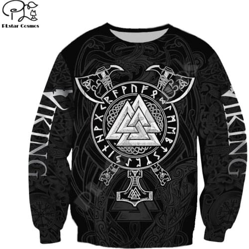 PLstar Cosmos Viking Warrior Tattoo New Fashion Tracksuit casual 3DfullPrint Zipper/Hoodie/Sweatshirt/Jacket/Mens Womens style-6