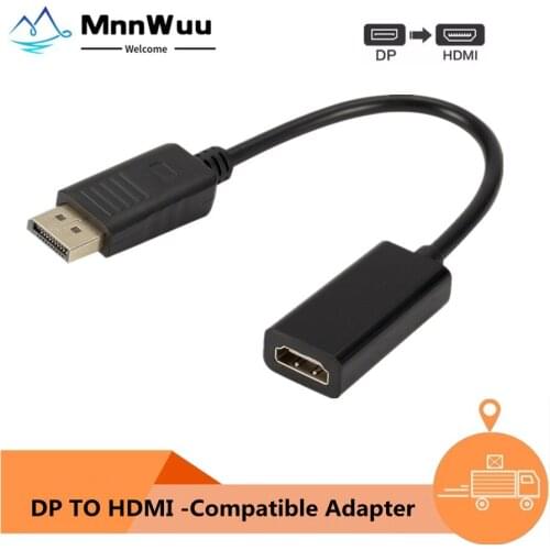 DP to HDMI-compatible Cable Adapter Male To Female For HP/DELL Laptop PC Display Port to 1080P HDMI-com' Cable Adapter Converter