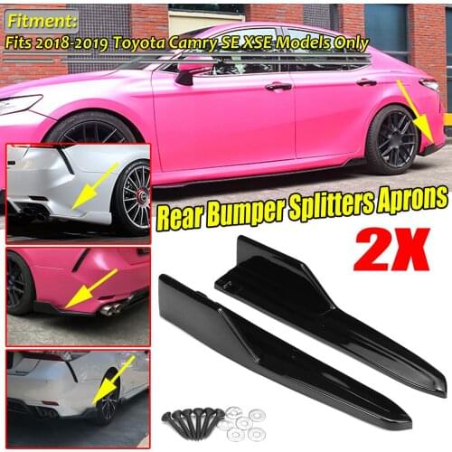 SE XSE Bumper Lip Car Rear Bumper Lip Splitters Diffuser Spoiler Protection Side Corner Aprons For Toyota Camry SE XSE 2018-2019