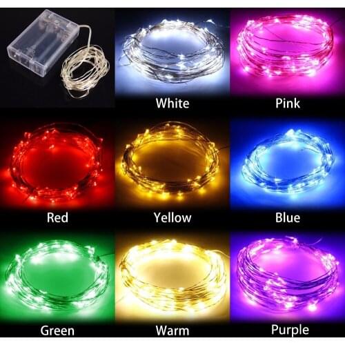 3AA Battery Powered 3M 30 led LED Silver Color Copper Wire Fairy String Lights lamp for Christmas Holiday Wedding and Party