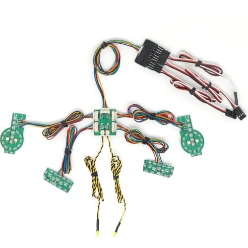 High-quality LED Light System Front & Rear Lamp Group for 1/10 1:10 RC Car Traxxas TRX4 Ford Bronco Front and Back Headlights