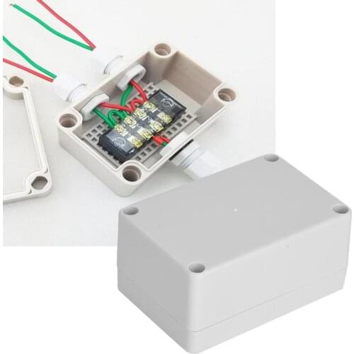 Waterproof Junction Power Junction Box Electrical Enclosure Wiring Connection Case Outdoors Supplies 100x68x50mm