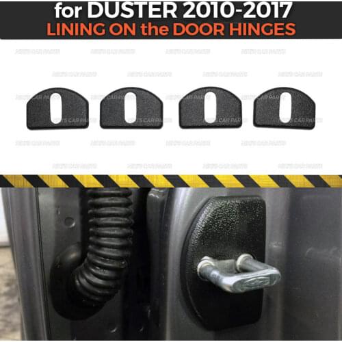 Guard for door hinges for Renault / Dacia Duster 2010-2017 ABS plastic 4 pcs interior molding of scratches car styling tuning