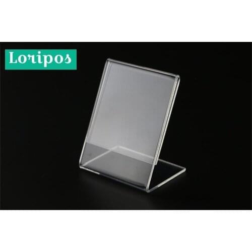 New 10pcs 5*7CM Clear Acrylic Namecard Price Tag Advertisement Display Stand Holder,Showcase Fashion Jewelry Display
