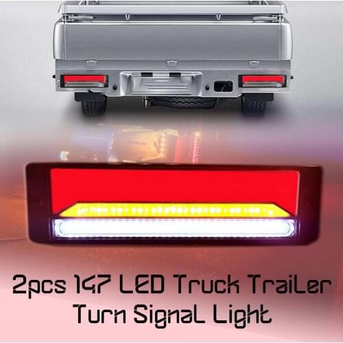 2pcs 147 LED Waterproof Turn Signal Light Kit RV Rear 12V Stop Turning Taillight Sign Reverse Light For Truck Trailer