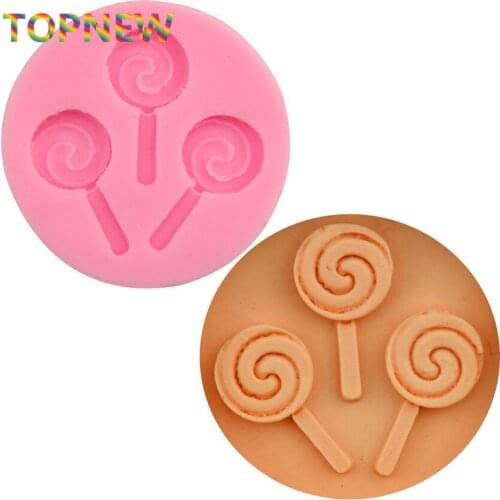 3Pcs Lollipop Silicone Fondant Cake Mold Kitchen Accessories Bakeware Cooking Tools 2840