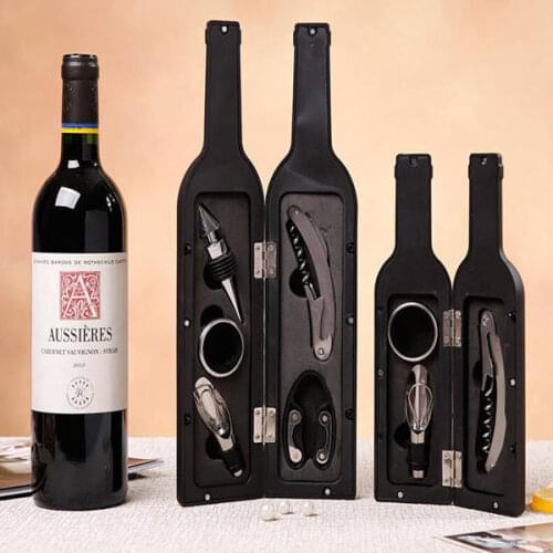 30Set/lot 3pcs & 5pcs/set Wine Bottle Opener Stopper Pourer Accessories Corkscrew Kit Foil Cutter Holder Wine Opener Wine Tools