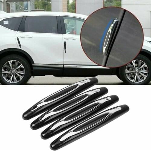 4pcs Car Anti-Scratch Strips Car Door Edge Guard Plate Anti-Scratch Protection Plate Anti-Collision Strips Invisible Decoration