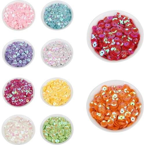 6mm 20g/Lot High Quality PVC Color Plated Sequin Nest Piece DIY Sewing Wedding Craft Womens Accessories