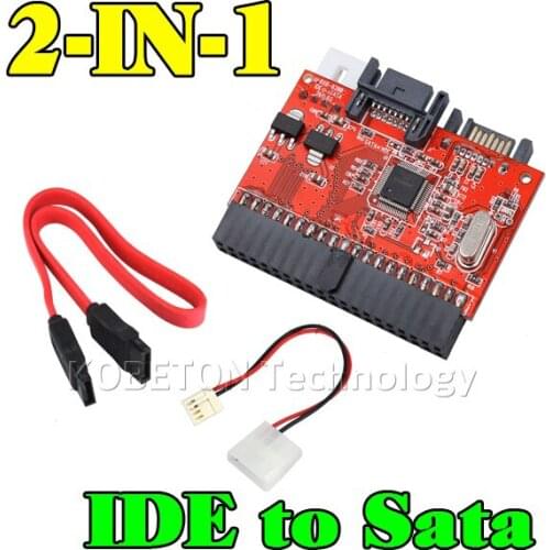 Kebidu SATA to IDE Adapter IDE to SATA Converter 40 pin 2.5" inch Hard Disk Driver Support for ATA 133 100 HDD CD DVD Adaptor