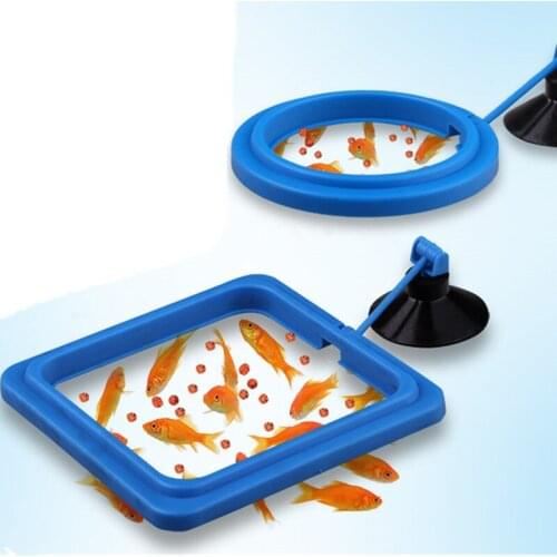 Aquarium Fish Tank Floating Foods Square and Round Shap Feeding Ring Station
