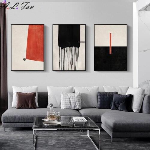 Hand-painted black and white geometric texture, wall art, canvas painting, abstract poster, image for living room decor