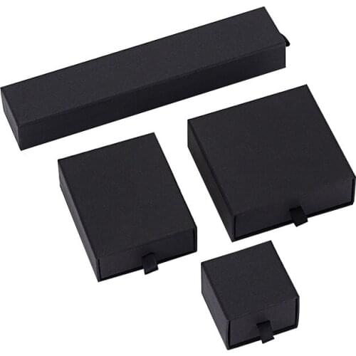 Black Blue White Jewelry Box For Necklace Ring Earrings Bracelet Display Wedding Engagement Party Boxes Accessories