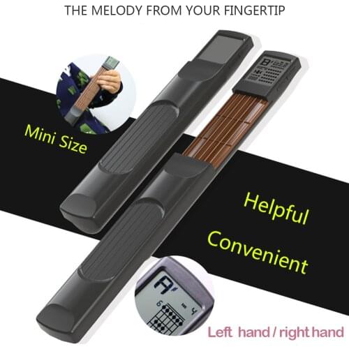 SOLO Electronic Screen Guitar Chord Trainer Portable Pocket Model Wooden Exercise Guitar Trainer Pocket Guitar Accessories