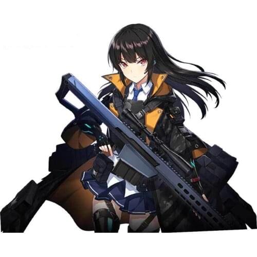 Cool Car Stickers for Anime Girl with Gun Motorcycle Laptop Waterproof Decals Cartoon DIY Decoration